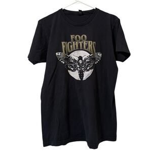 Foo Fighters Tultex T Shirt Size Medium Pre Shrunk Cotton Black Short Sleeve